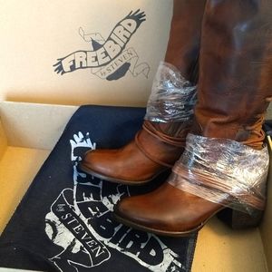 Freebird by Steven Coal Boots. Cognac. NIB Size 9